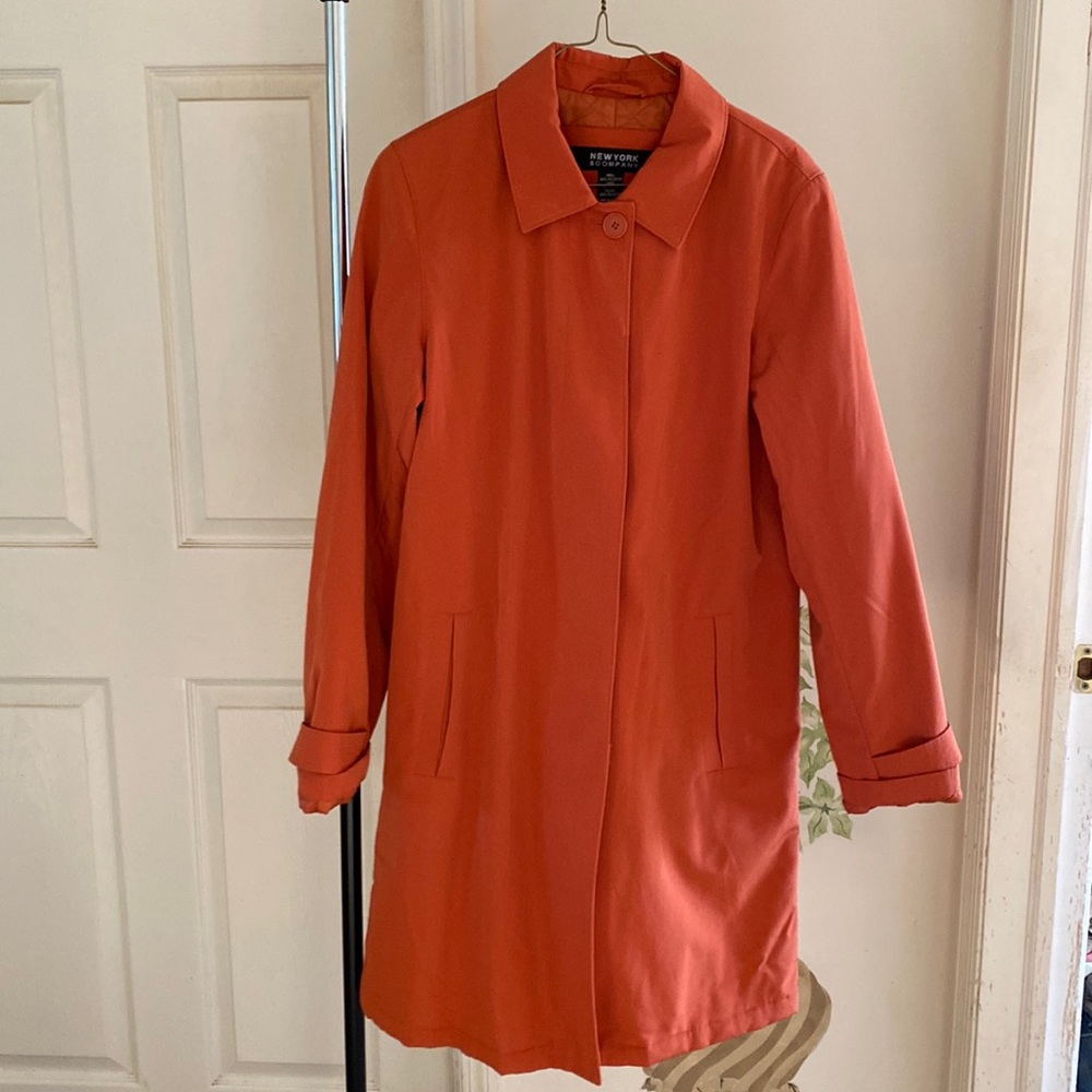 New York & Company orange lined jacket. Size M